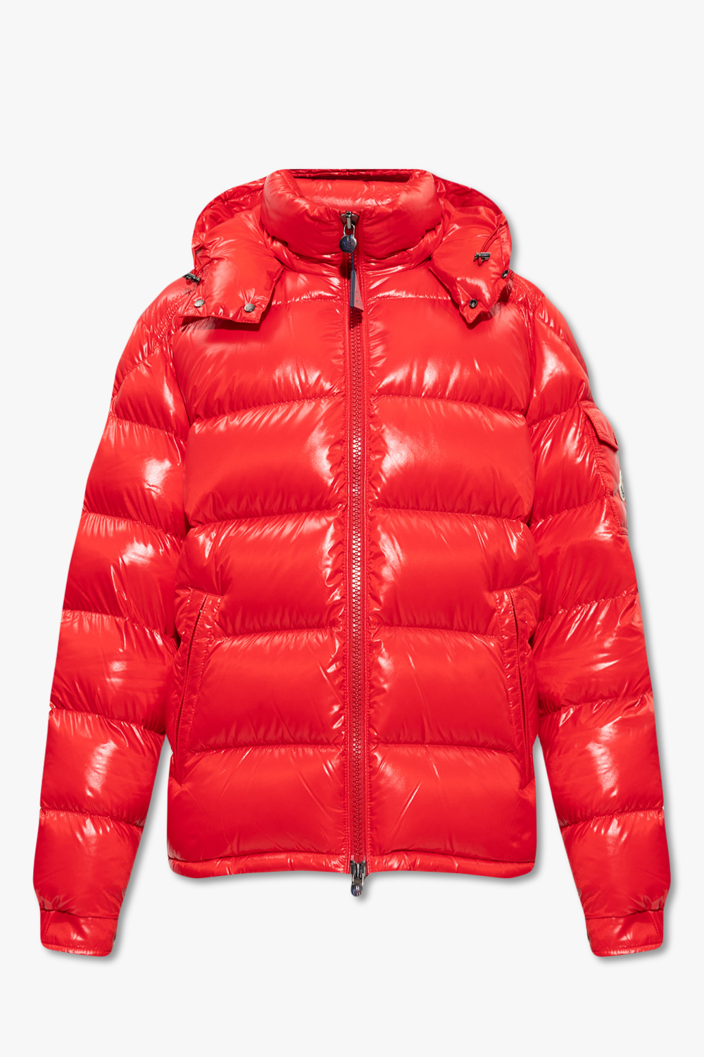 SchaferandweinerShops Germany Red Maya down jacket Moncler For Dusk Geo Print Belted Shirt Dress